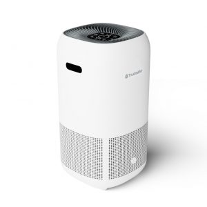 Modern white air purifier for clean indoor air in homes and offices.