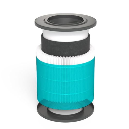 TrustedAir pre-filter capturing dust, pet hair, and large airborne particles